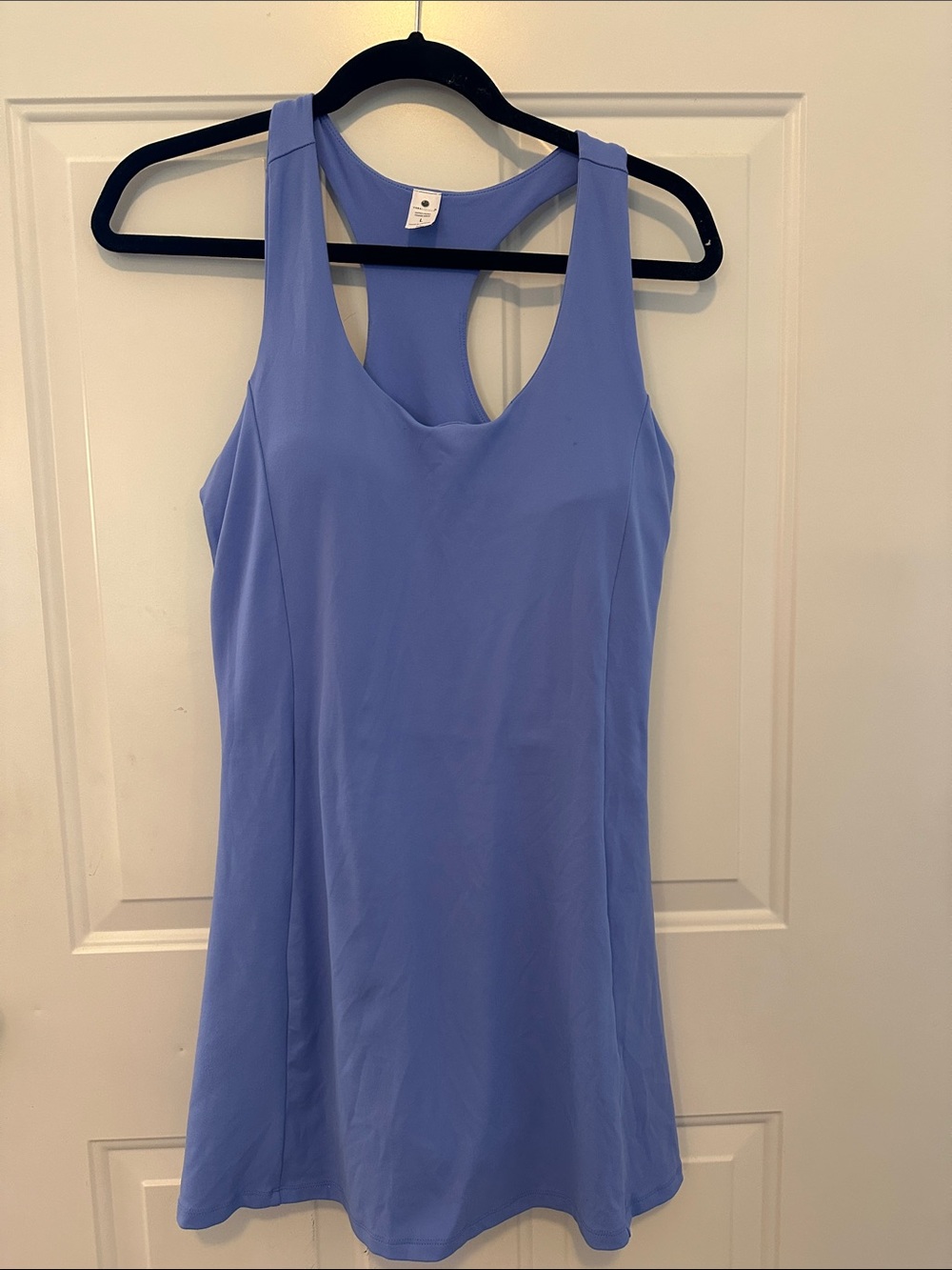 Yogalicious Periwinkle Racerback Tank Dress with built in bra and shorts.